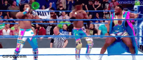Wrestlers Standing In Ring GIF
