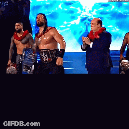 Wrestlers Standing On Stage Applauded GIF