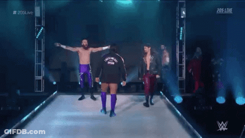 Wrestlers Walking Down Ramp GIF