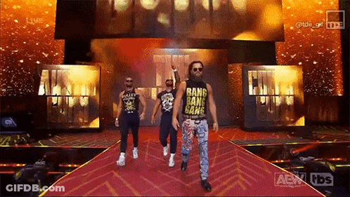Wrestlers Walking Down Red Carpet GIF