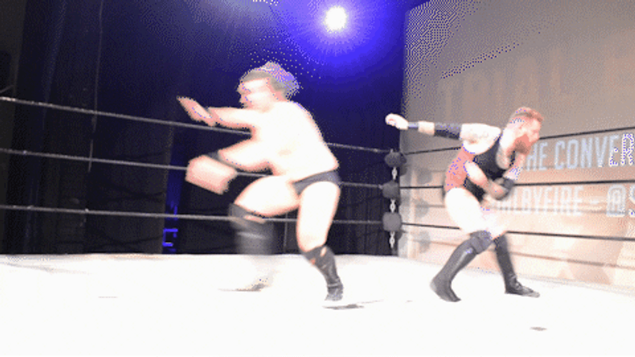 Wrestling Drop Kick On Head GIF