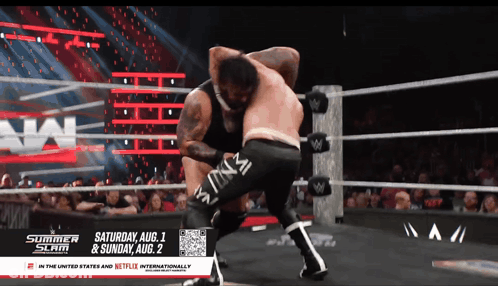 Wrestling Match Advertised On Netflix GIF