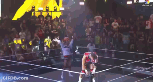 Wrestling Match Broadcast GIF