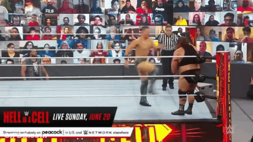 Wrestling Match Broadcasted Live On Peacock GIF