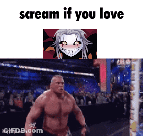 Wrestling Match Clown Meme Scream If You Love GIF