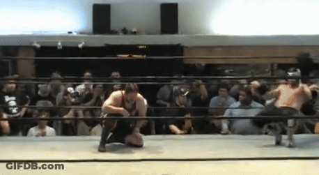Wrestling Match Crowd Man Rock T-Shirt GIF