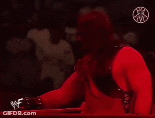 Wrestling Match In Front Of WWE Sign GIF