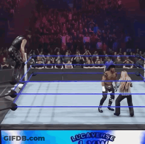 Wrestling Match In Lucaverse Video Game GIF