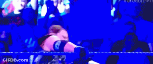 Wrestling Match In Ring With Crowd GIF