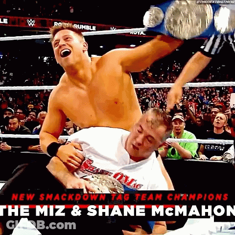 Wrestling Match Miz Vs Shane McMahon GIF