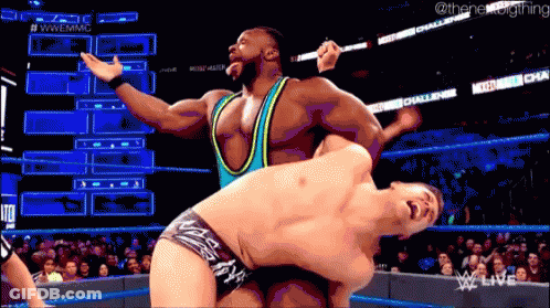 Wrestling Match On WWE Live GIF