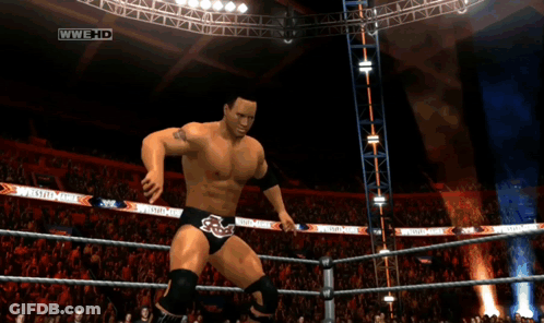 Wrestling Match On WWEHD GIF