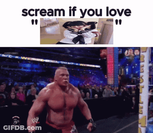 Wrestling Match Scream If You Love GIF