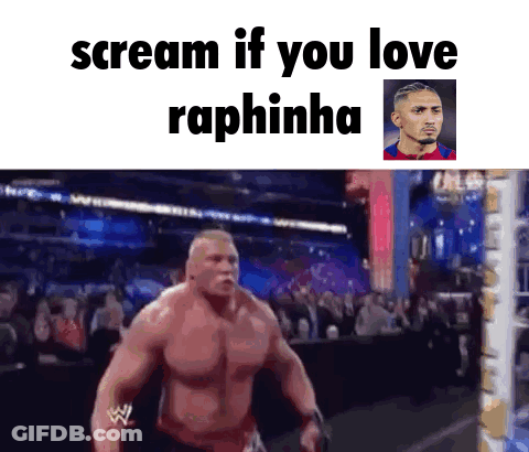 Wrestling Match Scream If You Love Raphinha GIF