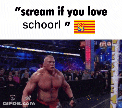 Wrestling Match Scream If You Love School GIF