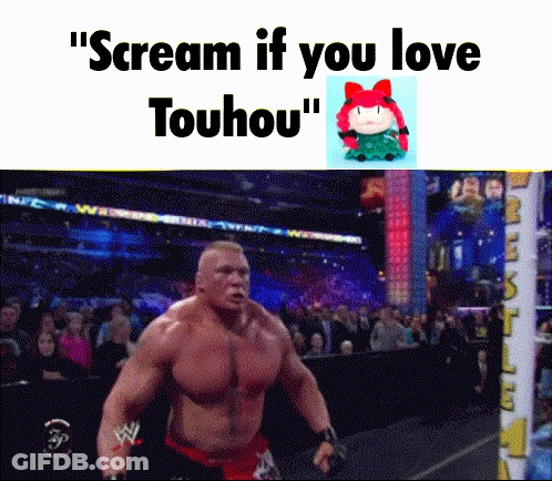 Wrestling Match Scream If You Love Touhou GIF