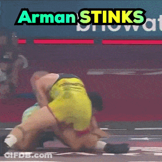 Wrestling Match With Arman Stinks GIF