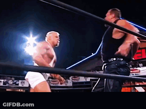 Wrestling Match With Crowd And Ec Sign GIF