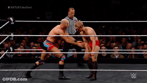 Wrestling Match With NXTUKTakeover GIF