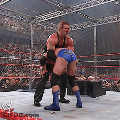 Wrestling Match With W Logo GIF