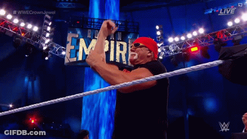 Wrestling Ring Man With Empire Sign GIF