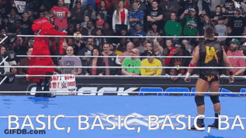 Wrestling Ring Saying Basic Basic Basic Ba GIF