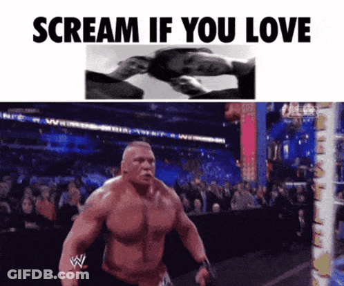 Wrestling Ring Scream If You Love GIF