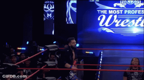 Wrestling Ring Sign Saying The Most Pro Wrestler GIF