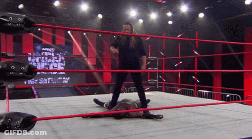 Wrestling Ring With Saturday On Screen GIF