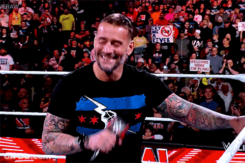 Wrestling Ring With Sign Welcome To The CM Punk GIF