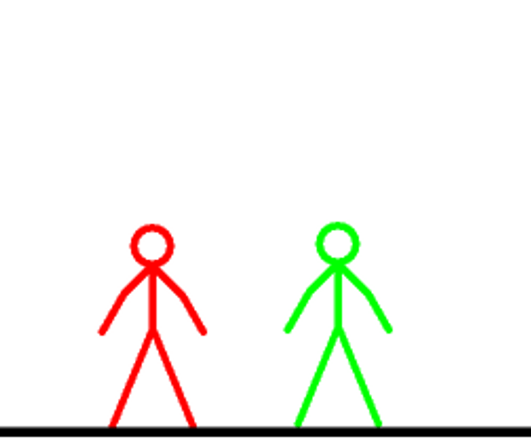 Wrestling Stick Figure Drop Kick GIF