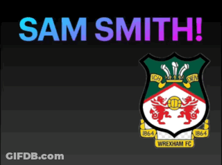 Wrexham FC Logo With Sam Smith GIF
