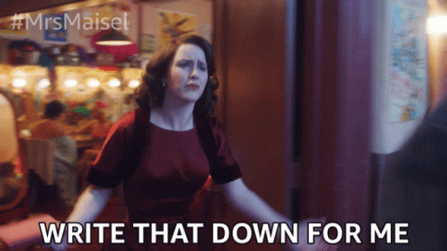 Write That Down For Me GIF