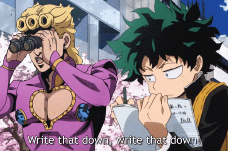 Write That Down Izuku Midoriya GIF