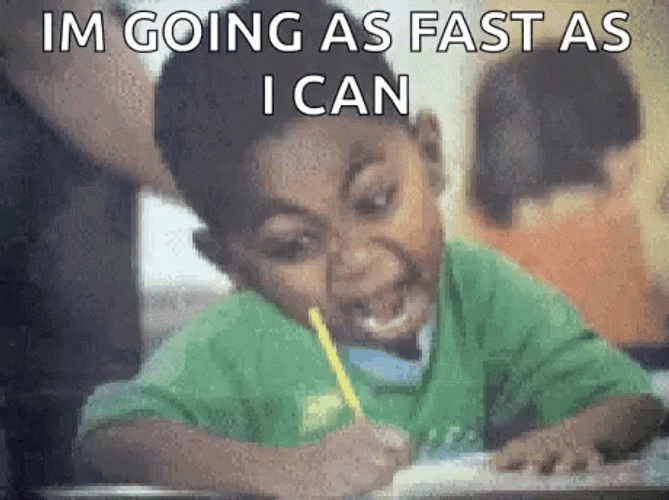 Writing As Fast As I Can GIF