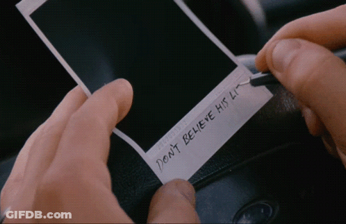 Writing Do Not Believe His Lie GIF