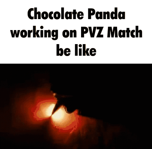 Writing Fire Chocolate Panda PVZ Meme GIF