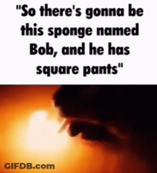 Writing Fire SpongeBob Squarepants Parody GIF