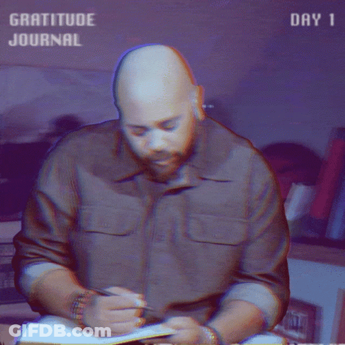 Writing Gratitude Journal GIF