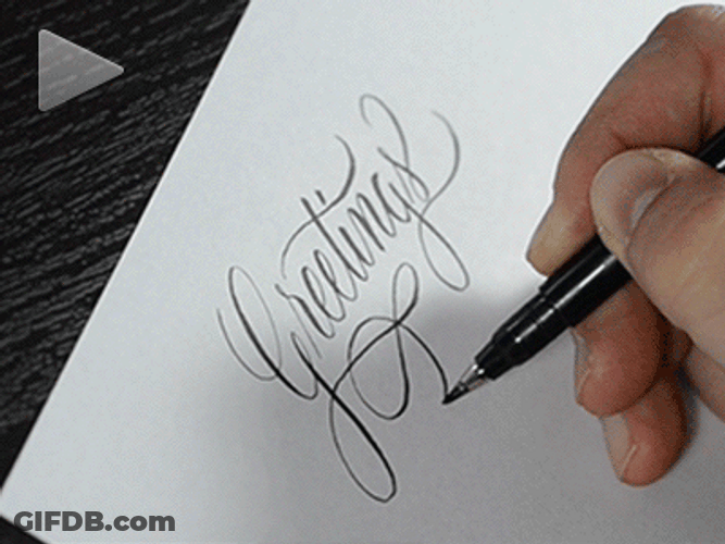 Writing Greeting Word GIF