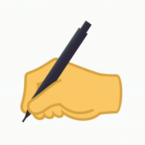 Writing Hand Emoji GIF