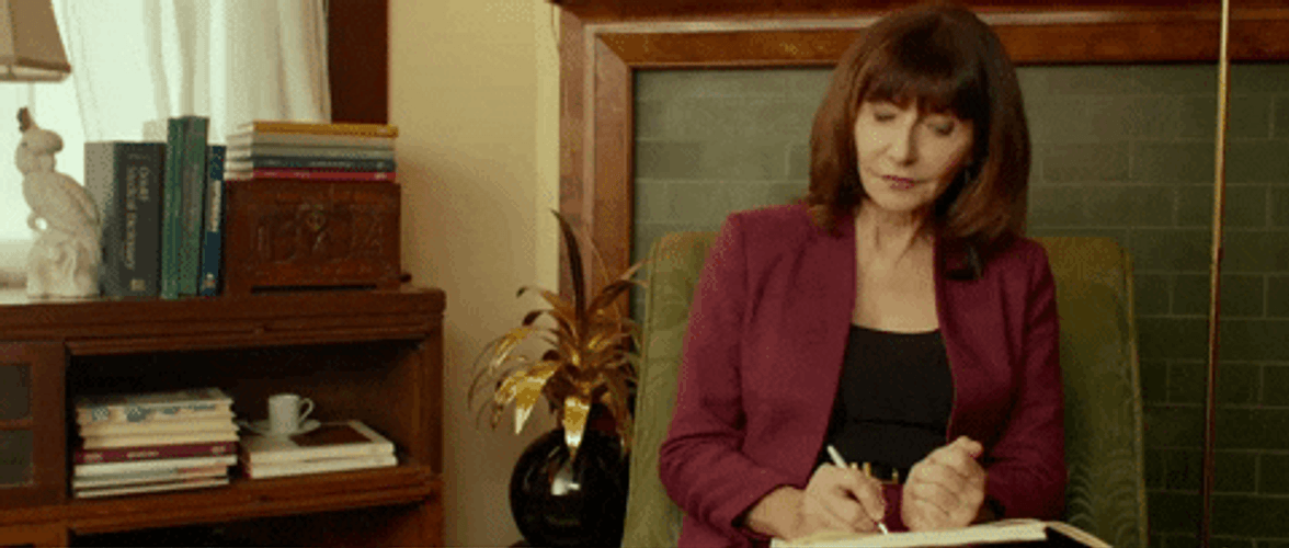 Writing Mary Steenburgen GIF