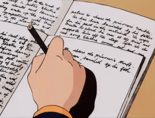Writing Notes And Copying GIF