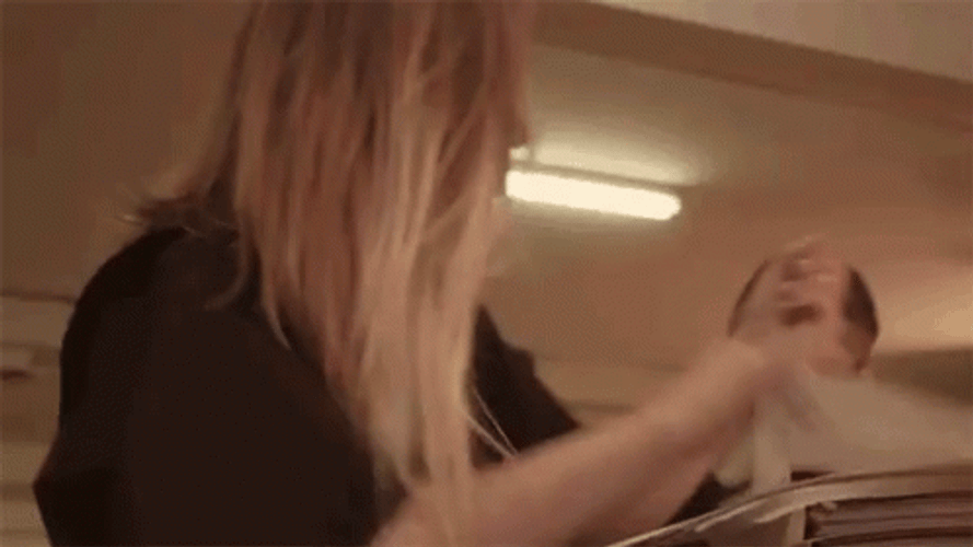 Writing Then Throwing Papers GIF