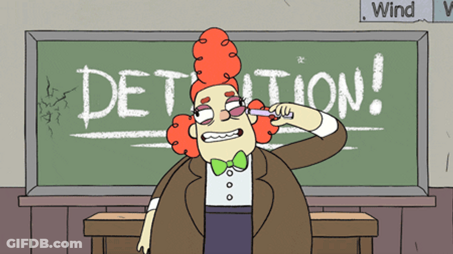 WTF 101 Ms. Foxtrot Head Exploding GIF