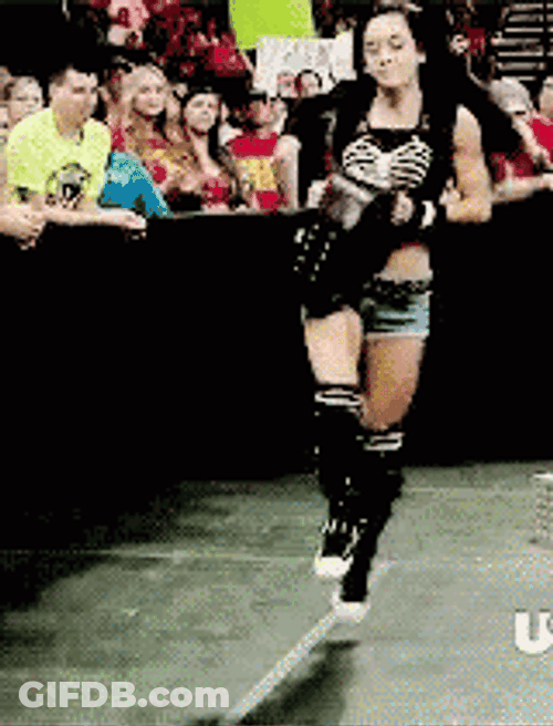 WWE AJ Mendez Skipping GIF