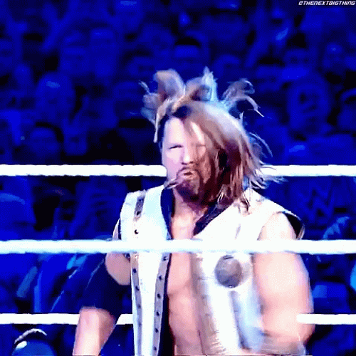 WWE AJ Styles Hair Flip GIF