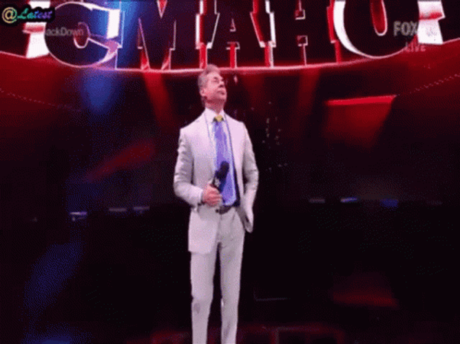 WWE CEO Vince Mcmahon Walk On Stage GIF
