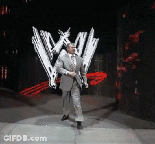 WWE Chairman Vince Mcmahon Power Walk GIF
