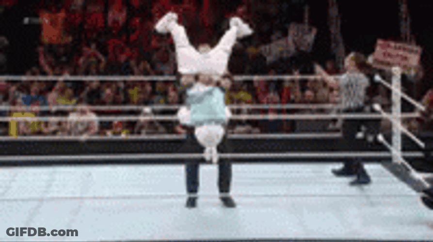 WWE Kane Tombstones Body Slam Easter Bunny GIF